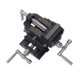 3" Cross Slide Drill Press Vise, Compound Bench Table Bench Top Woodworking Clamp Vise Fixture Cross Slide Table for Mini Drill Milling Machine (3 in)