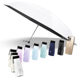 Alwgreen 5.8 oz (149 g) Ultra Lightweight & Portable Parasol, UV Protection, 100% Full Light Blocking, Heat Blocking, Red Dot Design Award, Pocket Folding Umbrella, Ultra Compact, Windproof, Water