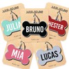 JULIA AND BRUNO Placa de Identificación para Perro con Personalización