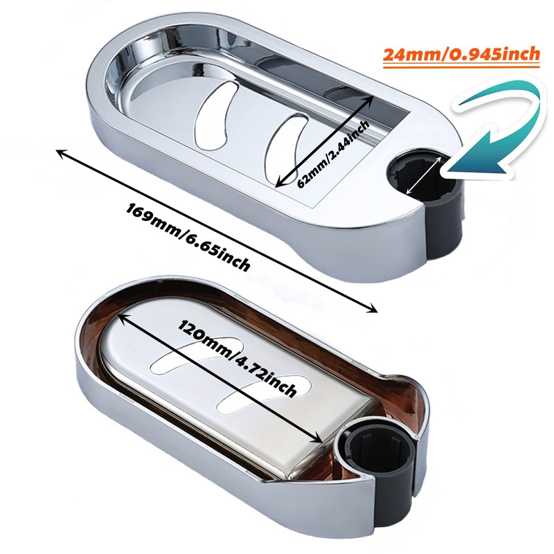 Inchant Shower Rail Clip-on Bathroom Soap Holder Soap Dish, ABS