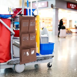 OUNONA Housekeeping Cart Bag Sleek and Functional Cleaning Supplies Organizer