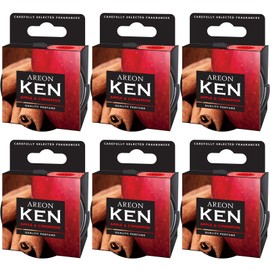 Areon Ken Lufterfrischer Dose Auto Duft Apfel Zimt Autoduft Apple Cinnamon Duftdose Wohnung Erfrischer 3D Set Pack x 6