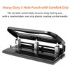 XOOL 3 Hole Punch, Heavy Duty Metal Hole Puncher for