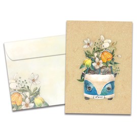 Tree-Free Greetings Wedding Greeting Card - Unique Congratulations Design Inside & Out - 1 Card + Matching Envelope, 5" x 7" - Enjoy Your Journey (GO61252)