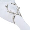 SARO LIFESTYLE Collection Antler Napkin Rings (Set of 4), Diameter: