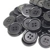 YaHoGa 40 botones de resina negra de 30 mm para