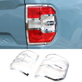 Car Tail Light Frame Cover Trim for Ford Maverick 2022-2024, Rear Lights Frame Cover Car Decoration Accessories (Silver)
