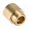 sourcing map Brass Extension Pipe Fitting 20mm G1/2 Female to