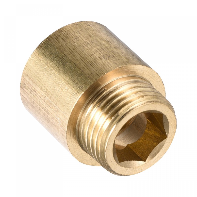 sourcing map Brass Extension Pipe Fitting 20mm G1/2 Female to
