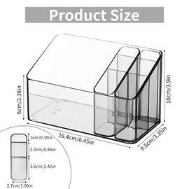 2 x plastic cosmetic storage box
