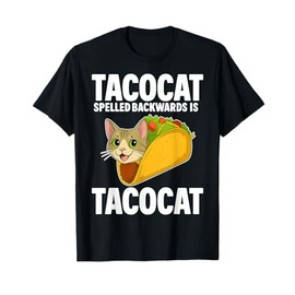 Tacocat Spelled Backwards Funny Cat Gifts Men Women Boy Kids T-Shirt