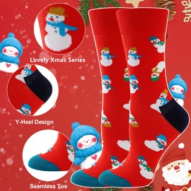 BONANGEL Christmas Socks Women,Funny Cute Holiday socks,Novelty Xmas Crew Socks,Crazy Christmas Gifts for Women Girls