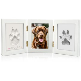 MYPAWLETS Ink&Clay Paw Print Kit Keepsake,Inkless Ink Pad & Soft Clay for Dogs/Cats Paw Prints,Pet Paw Print Impression Kit,Paw Print Stamp Pad for Dogs or Cats-White