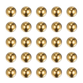sourcing map 12pcs 10mm Precision Solid Brass Bearing Balls for Bearings Valves Decoration