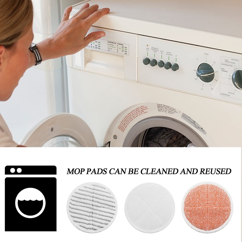 Spinwave Mop Pads Replacement Set Compatible with Bissell Spinwave 2039A