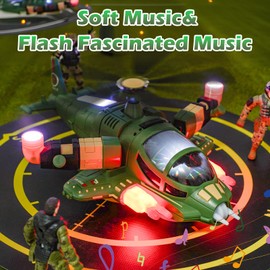Sognotoy Helicopter Toy for Kids, Helicopter Children with Rotary Propeller, Aeroplane Toy, Large Light and Sound Helicopter Children's Toy
