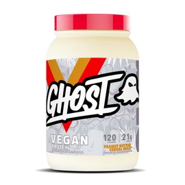 GHOST GHOST Vegan Protein Powder, Peanut Butter Cereal Milk - 2.2lb, 21g of Protein - Plant-Based Pea & Organic Pumpkin Protein - Post Workout & Nutrition Shakes, Smoothies, & Baking - Soy & Gluten-Free