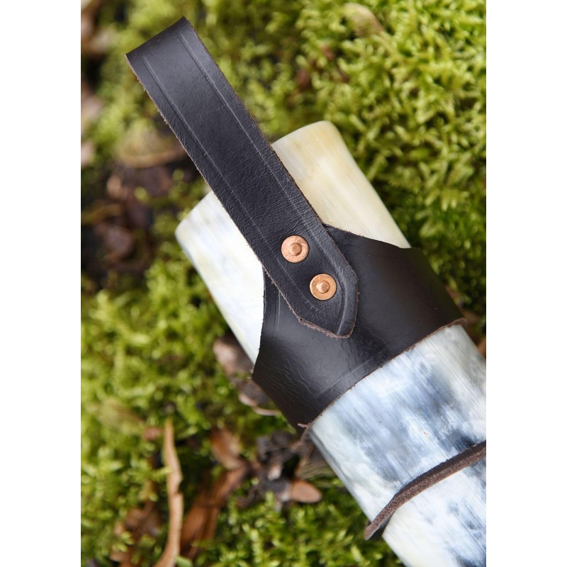 Battle-Merchant - Leather Drinking Horn Belt Holder - For ONE