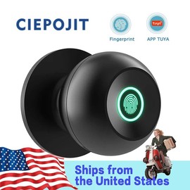 Fingerprint Smart Lock with Bluetooth Keyless Entry - Color: Silver, Ships From: United States