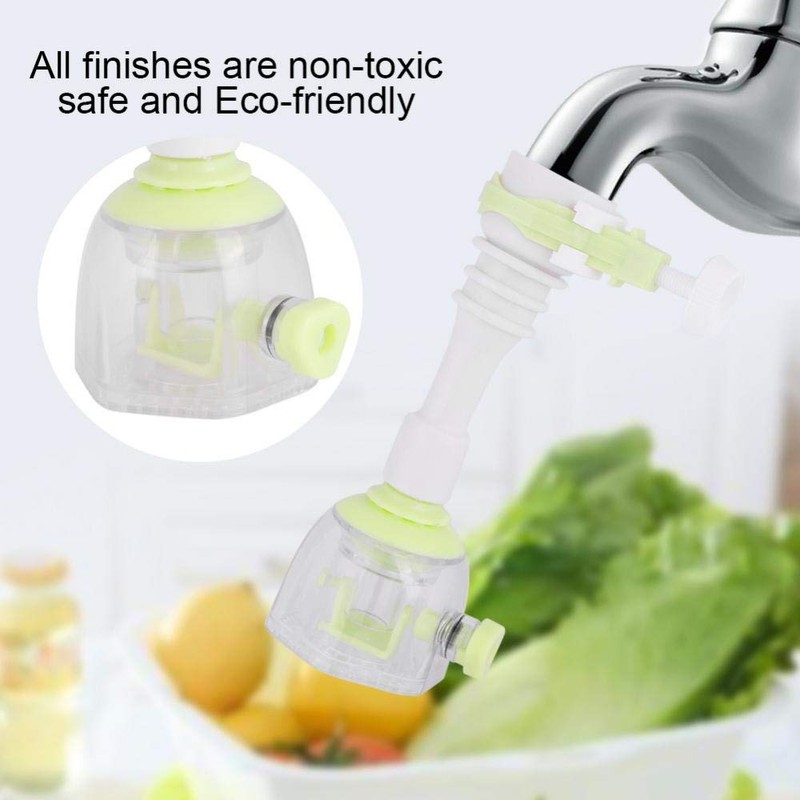 Adjustable Splash-Proof Faucet Extender Rotatable Kitchen Water-Saving Tap Nozzle Filter