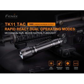 Fenix TK11 TAC 1600 Lumen LED Tactical Flashlight with EdisonBright BBX3 battery carry case bundle