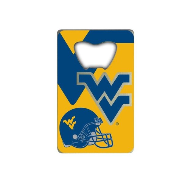 FANMATS 62591 West Virginia Mountaineers Credit Card Style Bottle Opener - 2” x 3.25