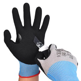 dinopro ANSI A9 Highest Level Cut Resistant Work Gloves for Extreme Protection,Cut Gloves with Reinforced Thumb, Non Slip,Breathable, Durable, Touch-screen,PFAS&Fiberglass Free, Grey 1 Pair (Small)