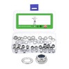 sourcing map 50Pcs M6 x 1mm Nylon Insert Hex Lock