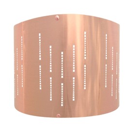 Royal Designs, Inc. Do It Yourself Shallow Drum Hardback Lamp Shade with Stencil Design, UNO Drop Fitter, HB-643U-10PC, Polished Copper, 10 x 10 x 8.5, Single
