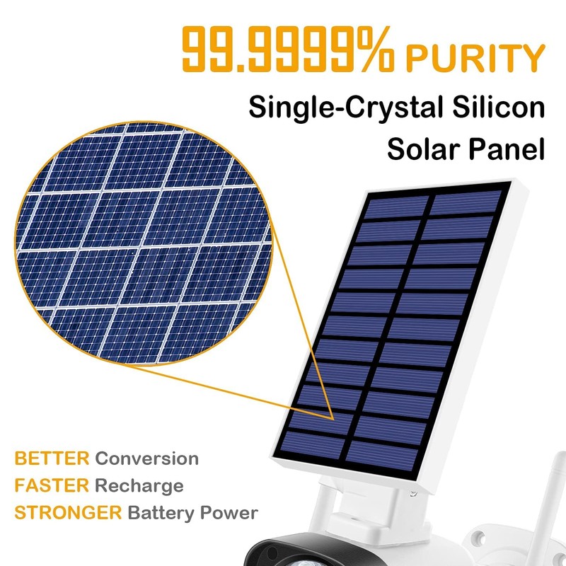 Techage Solar Battery Powered Metal Fake Security Camera, Dummy Cameras,