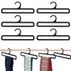 AHANDMAKER 10Pcs Plastic Scarf Hanger, Black Rectangular Towel Holders Space