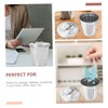 LABRIMP 4pcs Metal Trash Can with Lid Small Office Desk
