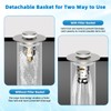 Universal Bathroom Sink Stopper Hair Catcher Upgraded with 2-Layer Detachable