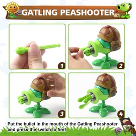Maikerry Plants Toys PVC ,4.5in Tall Peashooter and Zombies vs Shooting Toys,Great Christmas ,Birthday,Gifts for Boys and Girls