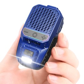 INFURTURE Wearable Bluetooth Speaker with RGB/Flashlight Waterproof Clip-On Wireless Portable Speaker Built-in Noise Reduction Mic for Hands-Free Music/Calls-for Work/Riding/Golf/Outdoor(Blue)