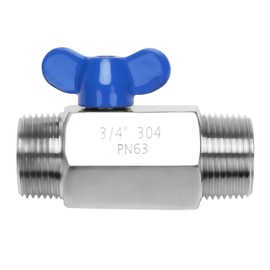 DERNORD Stainless Steel Ball Valve - 3/4 Inch NPT Thread Male Small Mini Ball Valve (3/4" Male&Male)