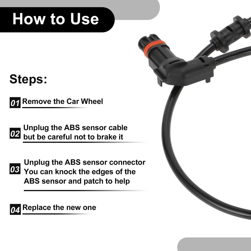 Partuto ABS Wheel Speed Sensor No. 4779246AC/4779456AA/4779456AB Rear Right ABS