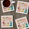 Thirstystone Georgia Home 4 Pack Tumbled Tile Stone Coasters with