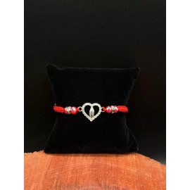 trend Our Lady Of Guadalupe Heart Red String Bead Adjustable Bracelets