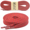 DELELE 2 Pairs Reflective Shoelace Flat Red Safety Laces for
