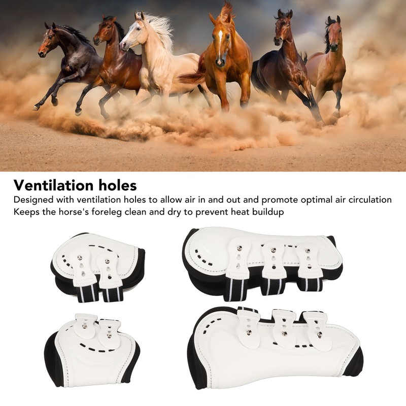 Horse Front Tendon Boots Adjustable Breathable Open Front Protective Horse