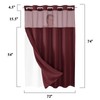 Gibelle No Hook Waffle Weave Shower Curtain with Snap-in Fabric