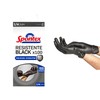 Spontex Disposable Nitrile Gloves Black Heavy Duty Black Pack of
