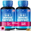 Immune Support Supplement with Echinacea Capsules & Elderberry with Zinc