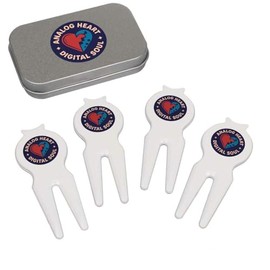 Azeeda 'Analogue Heart, Digital Soul' Golf Divot Tool/Repair Fork Gift Set (GO00069041)