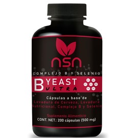 NSN | Complejo B + Selenio | B Yeast ULTRA - B1 + B2 + B3 + B5 + B6 + Biotina + B12 + Selenio | Formulado por la Dra. Friné Velázquez | 200 cápsulas