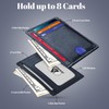 AMEHA Men's Minimalist Slim Wallet Front Pocket Genuine Leather RFID