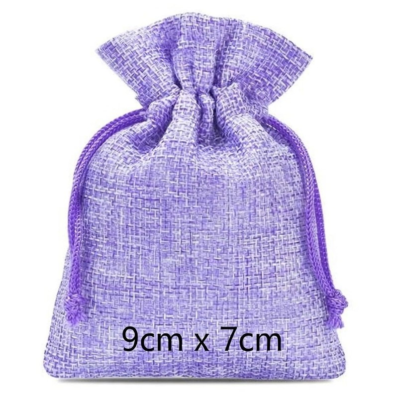 3drom 5 Lilac Hessian Bags filled with Natural Organic French