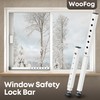 WooFog（Short）Window Security Bar Adjustable, Window Bars Security Inside, Window Lock