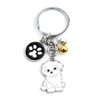 KOYOKOMA Dog Keychain Paw Ring Dog Key Ring Charm Maltese